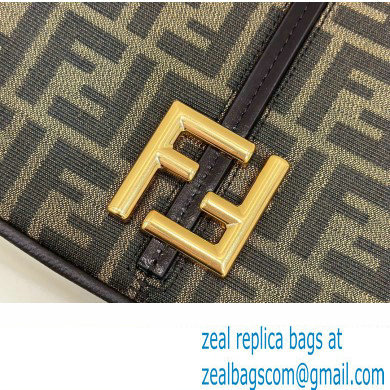 Fendi C Com Medium bag in Brown FF jacquard fabric and leather 2023